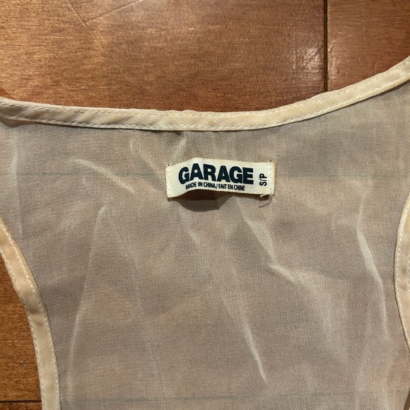 Garage Sheer racerback, button front tank - Picture 3 of 3